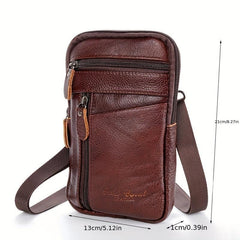 Men's Leather Belt Clip Crossbody Bag