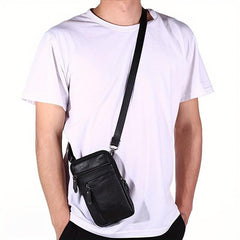 Men's Leather Belt Clip Crossbody Bag