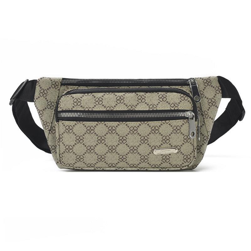 Casual Multi-Pocket Waist Bag Waterproof PU Leather Waist Bag