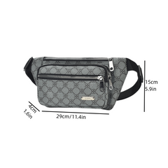 Casual Multi-Pocket Waist Bag Waterproof PU Leather Waist Bag