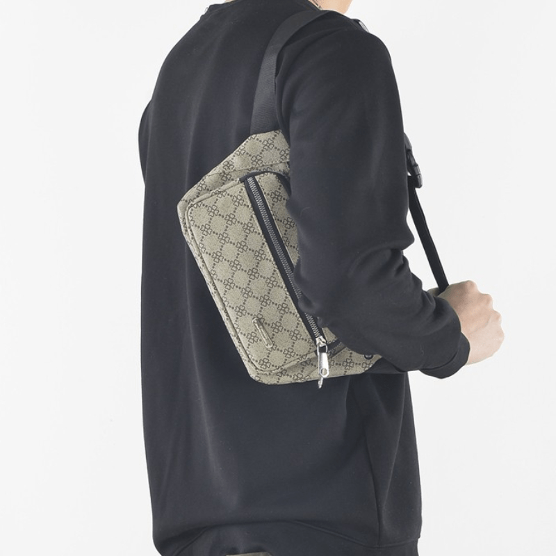 Casual Multi-Pocket Waist Bag Waterproof PU Leather Waist Bag