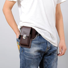 Leather Mobile Phone Cellphone Belt Bag