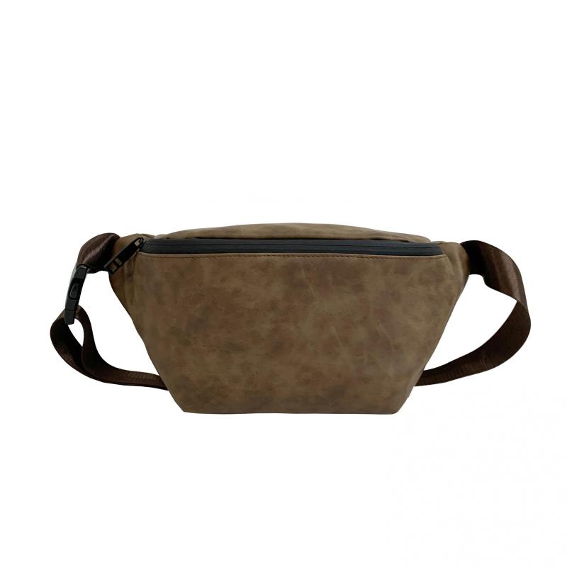 Men's Leather Crossbody Bag Vintage Fanny Pack