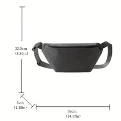 Men's Leather Crossbody Bag Vintage Fanny Pack