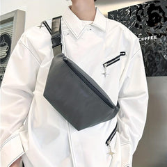 Men's Leather Crossbody Bag Vintage Fanny Pack