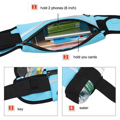 Waterproof Waist Bag for Gym Sports Running Mobile Phone Bag