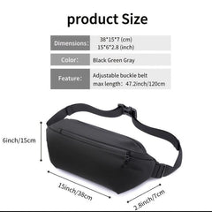 Men's Waterproof Nylon Chest Bag Crossbody Fanny Pack