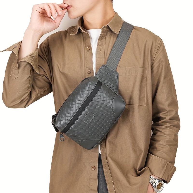 Men's Argyle Retro Chest Bag Waterproof Crossbody Bag