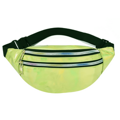 Casual Laser Waist Bag PU Leather Waist Bag Crossbody Bag