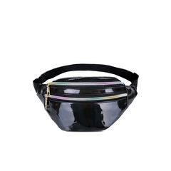Casual Laser Waist Bag PU Leather Waist Bag Crossbody Bag