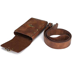 Steampunk Waist Bag Vintage Gothic PU Leather Mobile Phone Bag