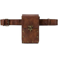Steampunk Waist Bag Vintage Gothic PU Leather Mobile Phone Bag