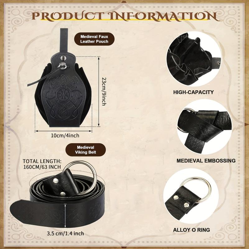 Viking Style Belt Waist Bag Retro Coin Purse Medieval Bag