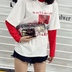 Colorful Sequins Waist Bag Multifunctional Fanny Bag Crossbody Chest Bag