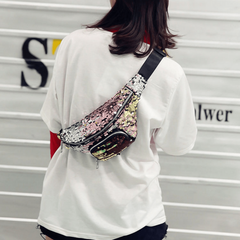 Colorful Sequins Waist Bag Multifunctional Fanny Bag Crossbody Chest Bag