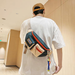 Men's Crossbody Bag Large Capacity Multifunction Diagonal Shoulder Bag