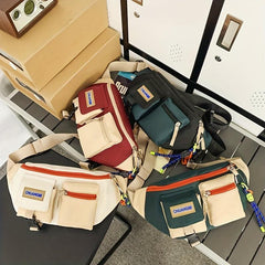 Men's Crossbody Bag Large Capacity Multifunction Diagonal Shoulder Bag