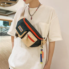 Men's Crossbody Bag Large Capacity Multifunction Diagonal Shoulder Bag