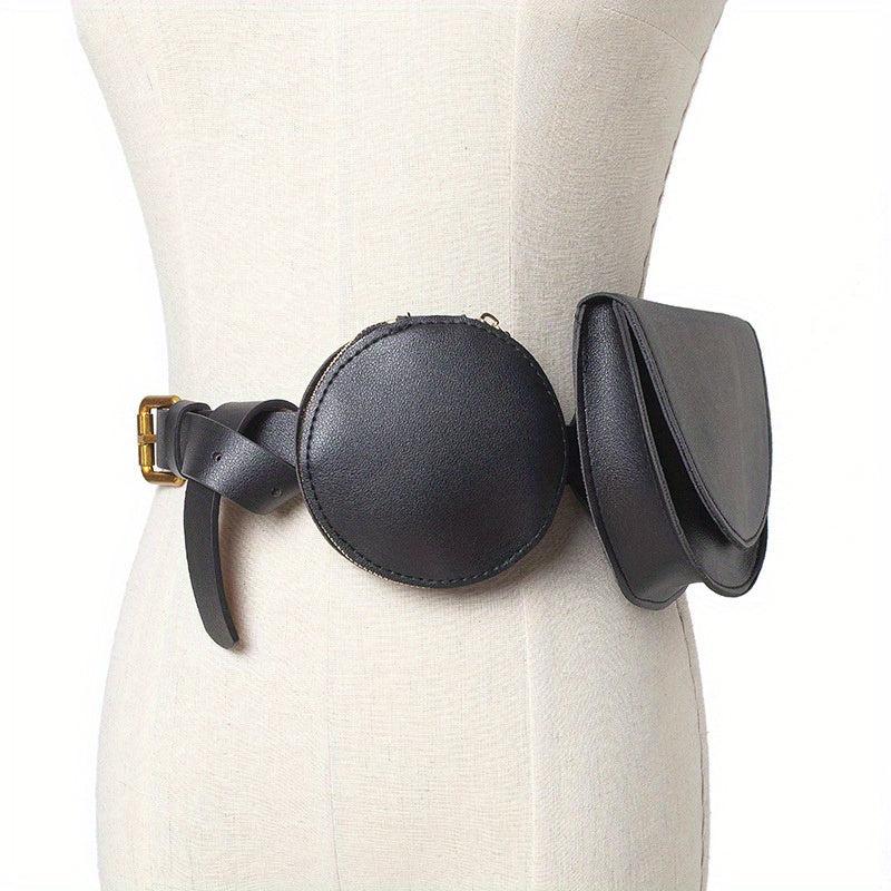 Casual PU Leather Waist Bag With Belt for Mobile Phone
