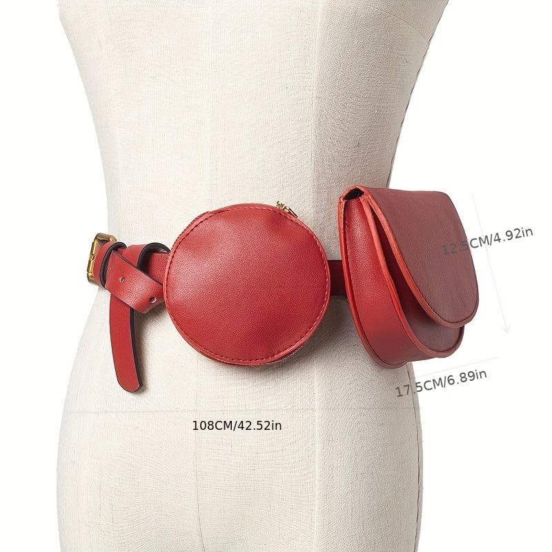Casual PU Leather Waist Bag With Belt for Mobile Phone