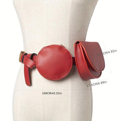 Casual PU Leather Waist Bag With Belt for Mobile Phone