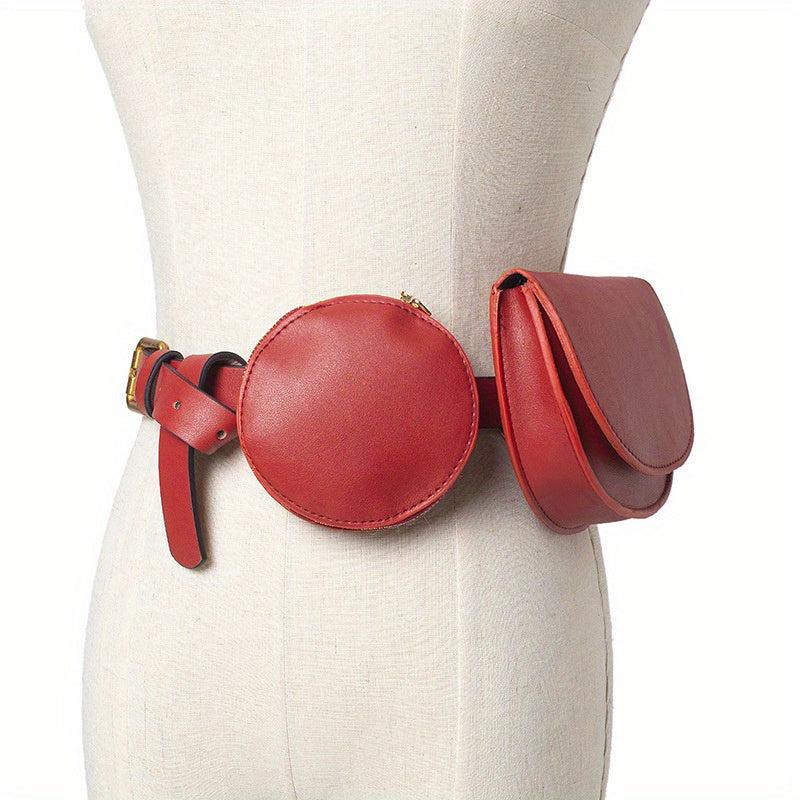 Casual PU Leather Waist Bag With Belt for Mobile Phone
