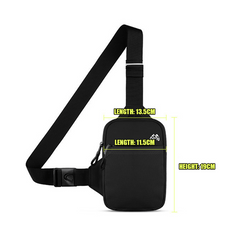 Geestock Solid Chest Bag Men Women Single Shoulder Bag Crossbody Nylon Mini Bag