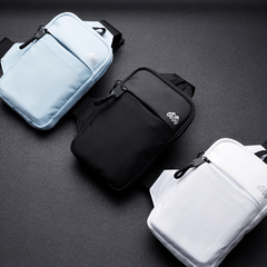Geestock Solid Chest Bag Men Women Single Shoulder Bag Crossbody Nylon Mini Bag