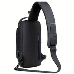 Men's Nylon Crossbody Bag USB Charging Waterproof Anti-theft Messenger