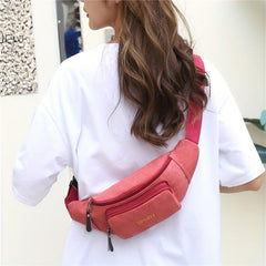 Canvas Waist Bag Casual Chest Bag Durable Backpack