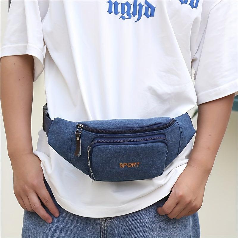 Canvas Waist Bag Casual Chest Bag Durable Backpack