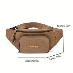 Canvas Waist Bag Casual Chest Bag Durable Backpack