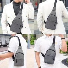 Men's Casual Chest Bag Shoulder Bag Canvas Travel
