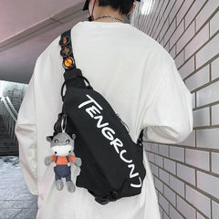 Men's Chest Bag Messenger Bag Casual Sports Bag Shoulder Bag Youth