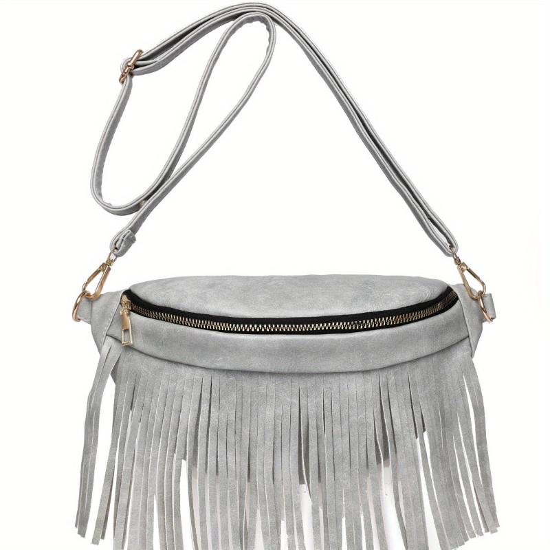 PU Shoulder Bag Tassel Bag Casual Shoulder Bag