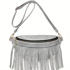 PU Shoulder Bag Tassel Bag Casual Shoulder Bag