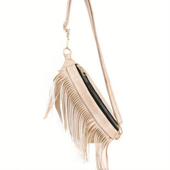 PU Shoulder Bag Tassel Bag Casual Shoulder Bag