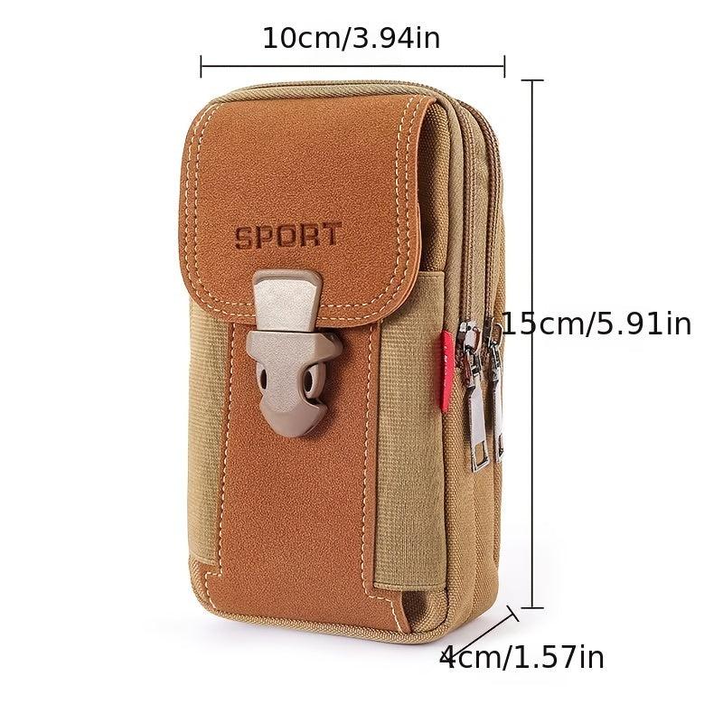 Canvas Mobile Phone Bag Vertical Men's Messenger Bag