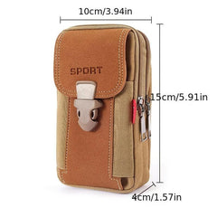 Canvas Mobile Phone Bag Vertical Men's Messenger Bag