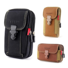 Canvas Mobile Phone Bag Vertical Men's Messenger Bag