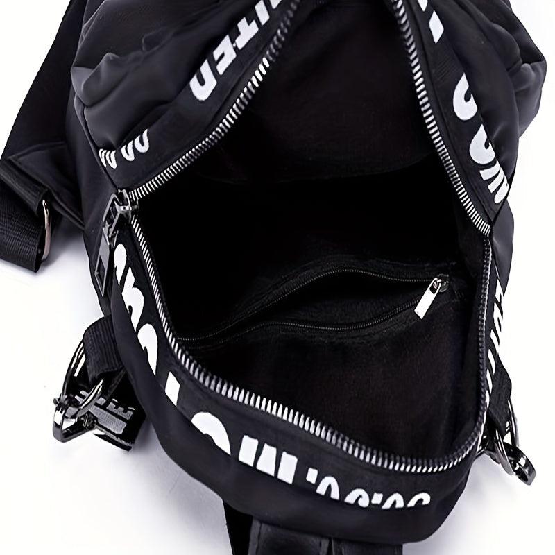 Letter Backpack Purses For Women Nylon School Bag Small Shoulder Bag
