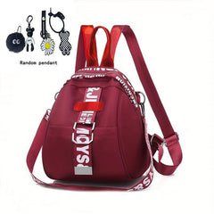 Letter Backpack Purses For Women Nylon School Bag Small Shoulder Bag