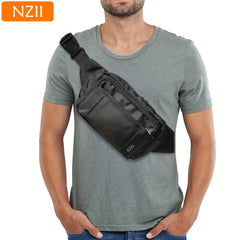 NZII Fanny Waist Bag Outdoor Waist Pack Bag 4 Zipper Pockets Adjustable Belt