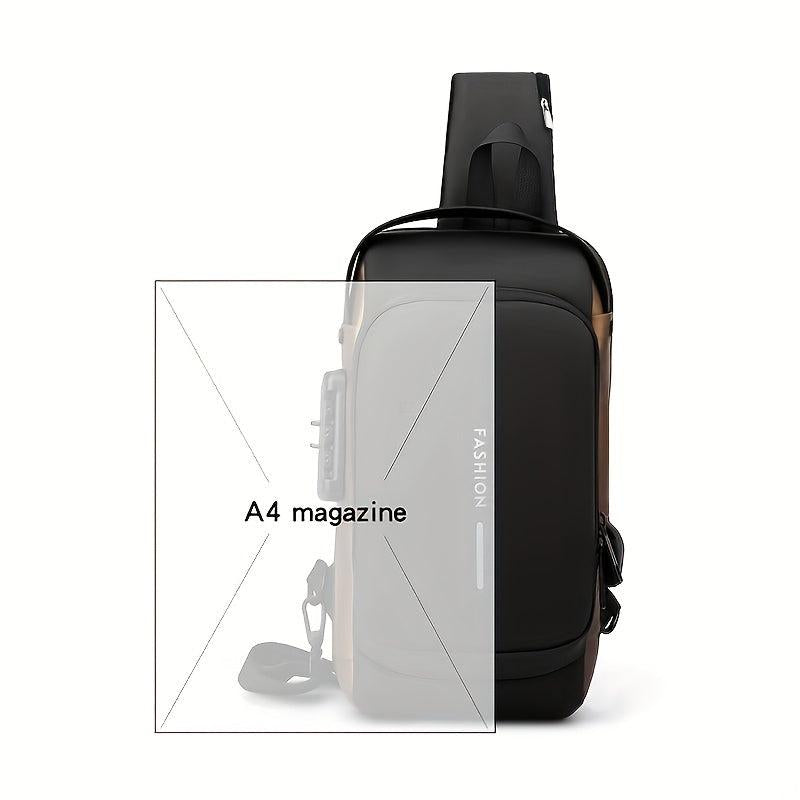 Men's Waterproof Chest Bag Large Capacity Lightweight Crossbody Bag