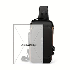 Men's Waterproof Chest Bag Large Capacity Lightweight Crossbody Bag