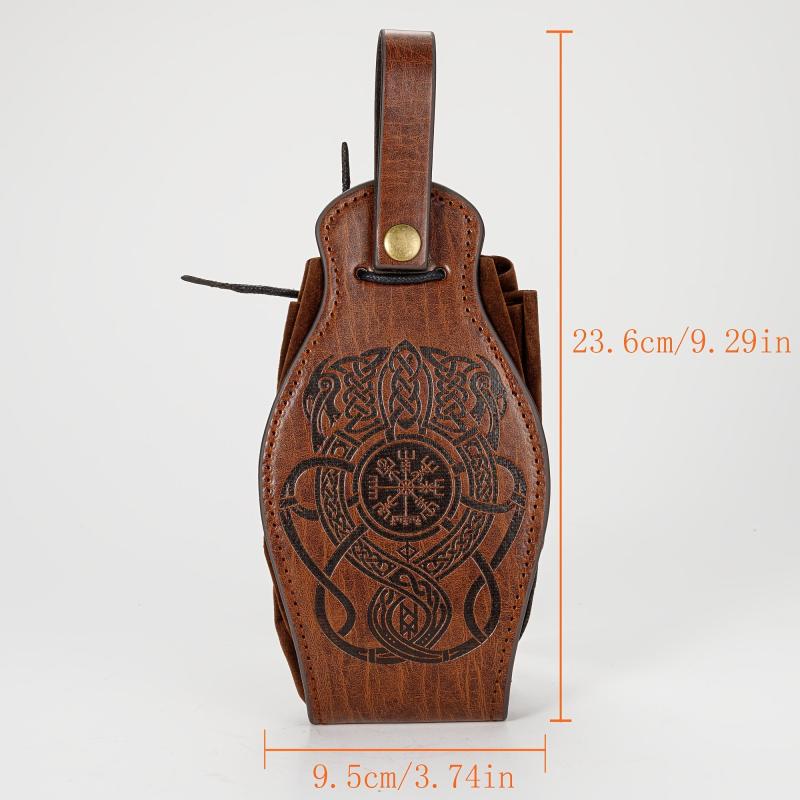 Vintage Medieval Handbag Viking Style Waist Bag for Men and Women