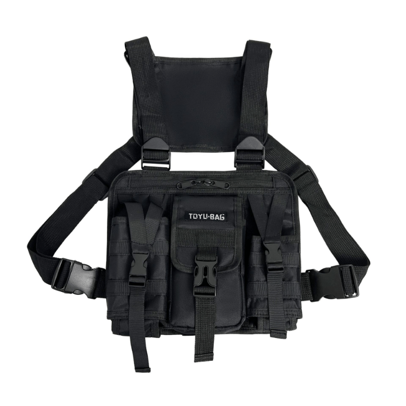 Men's Tactical Chest Bag Waistcoat Hip Hop Chest Rig Vest Bag