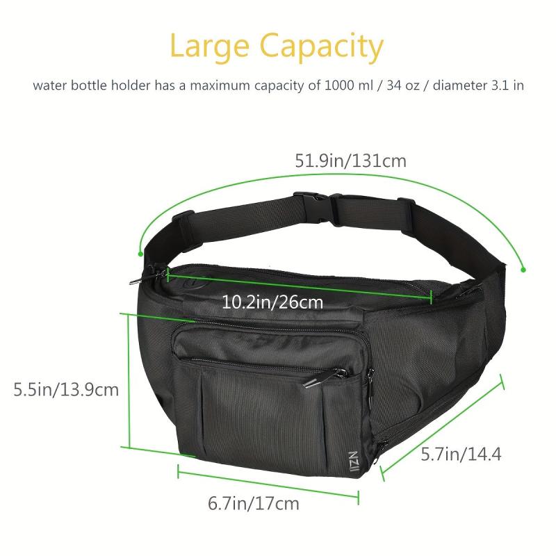 Water Resistant Nylon Running Fanny Pack Waist Bag Crossbody Pack