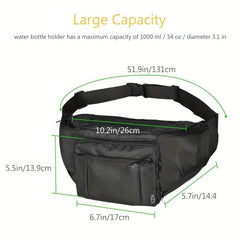 Water Resistant Nylon Running Fanny Pack Waist Bag Crossbody Pack