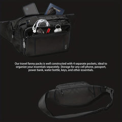 Water Resistant Nylon Running Fanny Pack Waist Bag Crossbody Pack